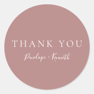 Sticker Rond Script minimaliste moderne mariage personnalisé Du