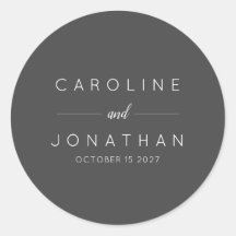 Script minimaliste moderne Noir mariage personnali