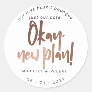 Sticker Rond script moderne minimaliste modifier la date