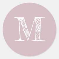 Script moderne Monogramme initial Pastel Purple Ét