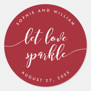 Sticker Rond Script Relax Laisser Lover Sparkle Custom Color Ma