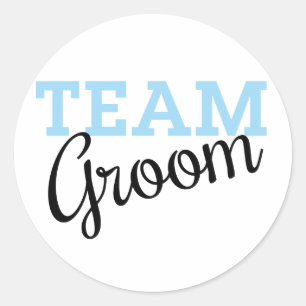 Sticker Rond Script Team Groom