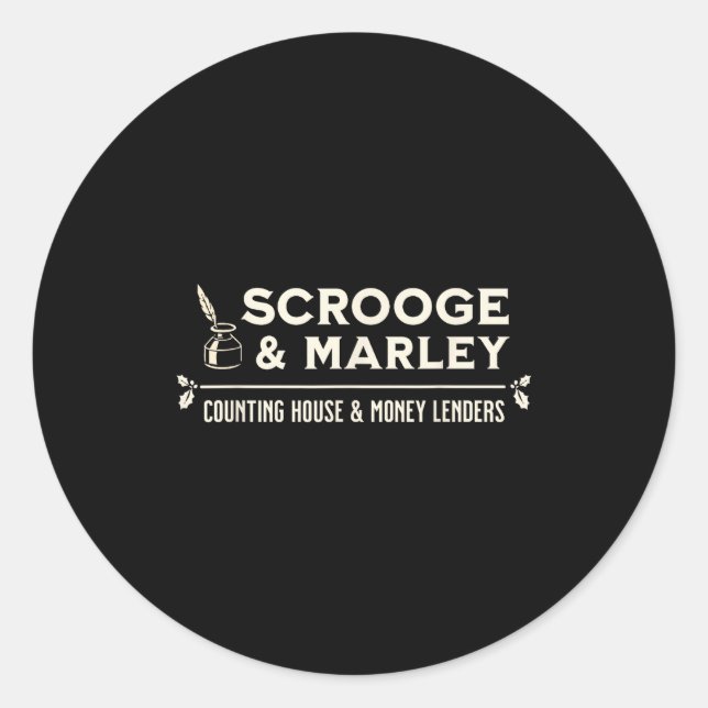 Sticker Rond Scrooge And Marley Counting House Ens  (Devant)