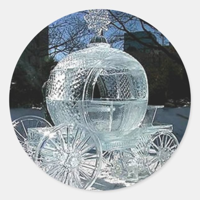 Sticker Rond Sculpture sur glace (Devant)