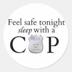 Sticker Rond Se sentir en sécurité ce soir !