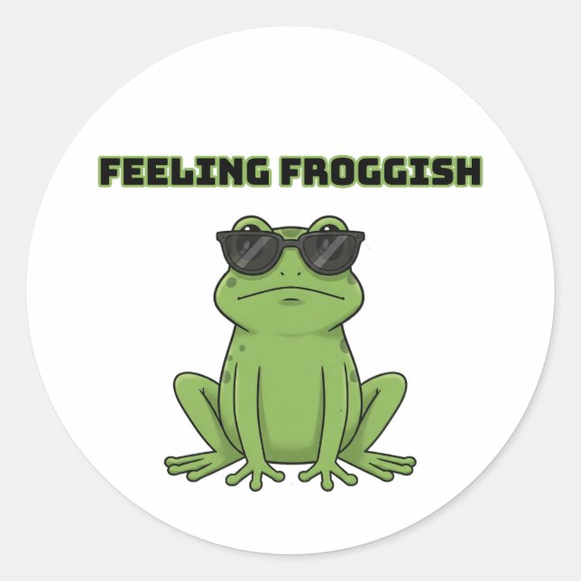 Sticker Rond Se sentir Frogish (Devant)