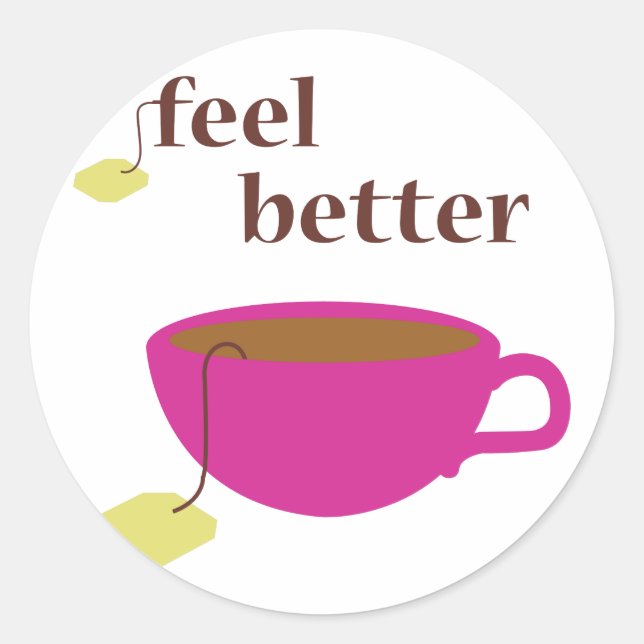 Sticker Rond Se sentir mieux (Devant)