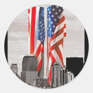 Sticker Rond Se souvenir du 11 septembre