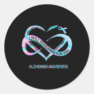 Sticker Rond Se Souviendra De Vous Alzheimer Sensibilisation Cu