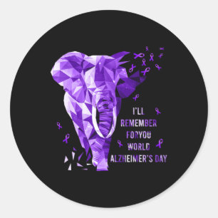 Sticker Rond Se Souviendra De Vous World Alzheimerheimer Award