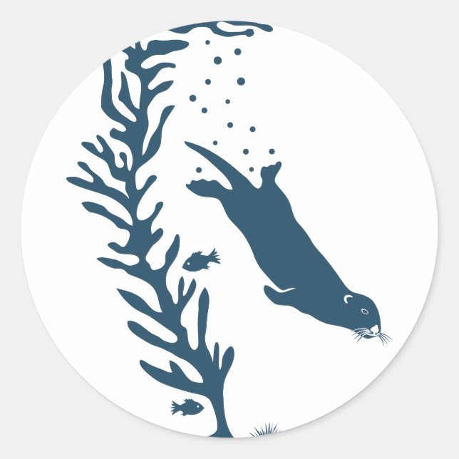 Sticker Rond Sea kelp (Devant)