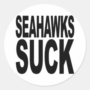 Sticker Rond Seahawks Suck