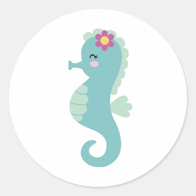 Sticker Rond Seahorse (Devant)