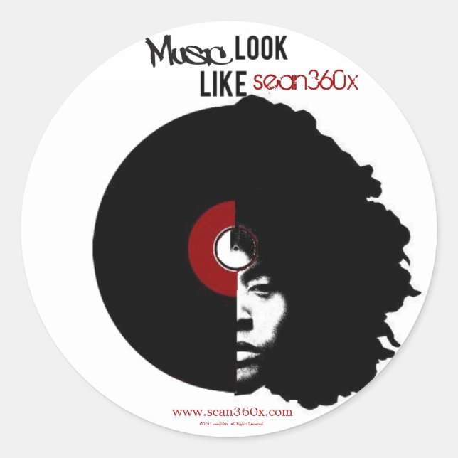 Sticker Rond Sean360x MUSic (Devant)