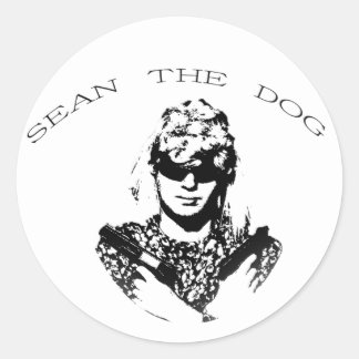 Sticker Rond Sean l'autocollant de chien grand