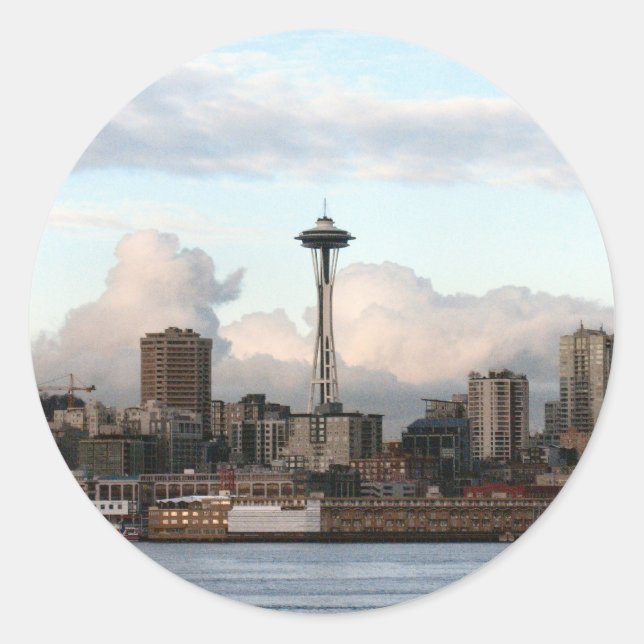Sticker Rond Seattle Washington (Devant)