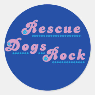 Sticker Rond Secourir Dogs Rock