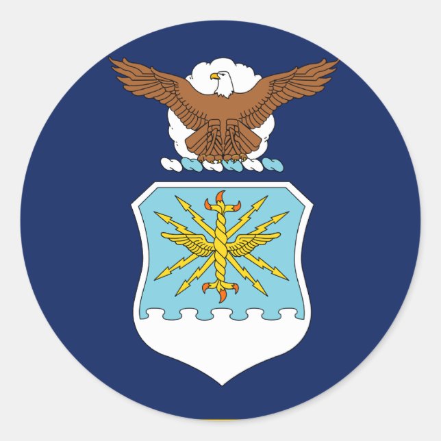 Sticker Rond Secrétaire de l'armée de l'air des États-Unis (Devant)