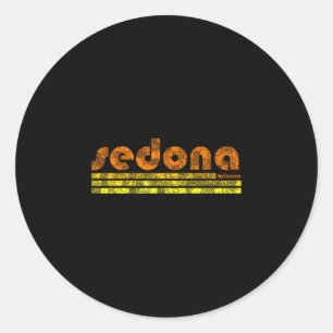 Sticker Rond Sedona arizona rétro vintage météo randonnée