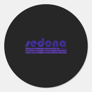 Sticker Rond Sedona arizona rétro vintage météo randonnée