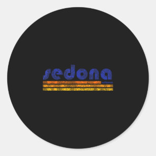 Sticker Rond Sedona arizona rétro vintage patiné randonnée