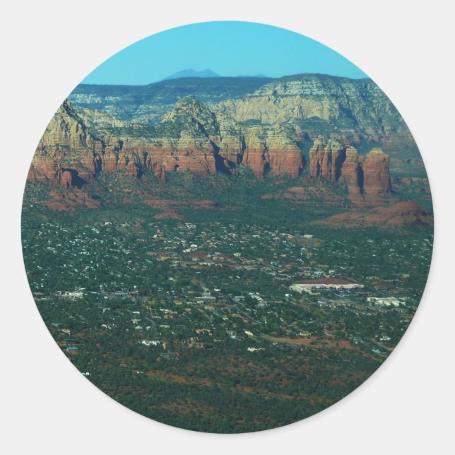 Sticker Rond Sedona et Coffee Pot Rock d'en haut (Devant)