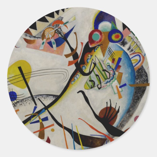 Sticker Rond Segment bleu Kandinsky (Devant)