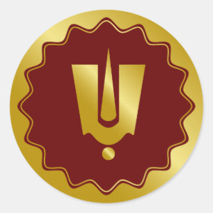 Sticker Rond Seigneur Balaji Tilak Golden