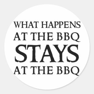 STICKER ROND SÉJOURNE AU BBQ