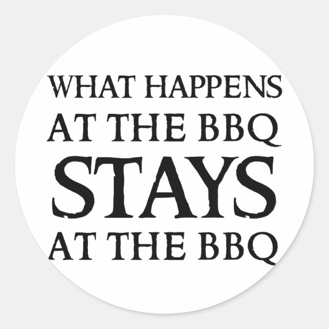 STICKER ROND SÉJOURNE AU BBQ (Devant)