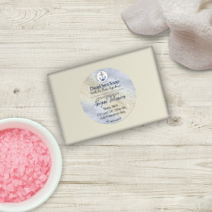 Sticker Rond Sel de mer mort / Plage d'argile savon fait maison
