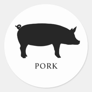 Sticker Rond Sélection de repas au porc