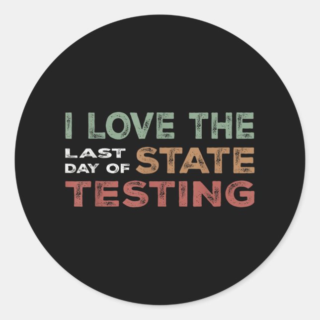 Sticker Rond Semaine de test d'état Terminé Célébration étudian (Devant)