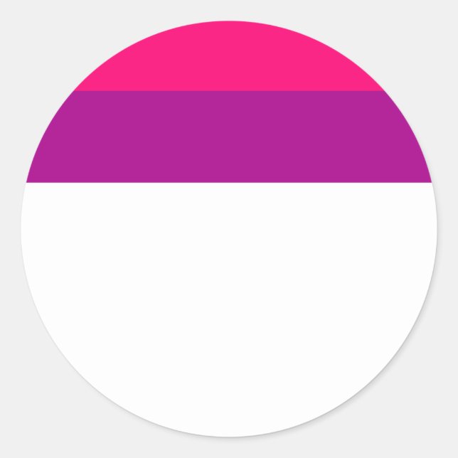 Sticker Rond Semi-bisexual pride flag (Devant)