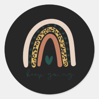 Sticker Rond Semicolon de la santé mentale Continuer à faire Bo
