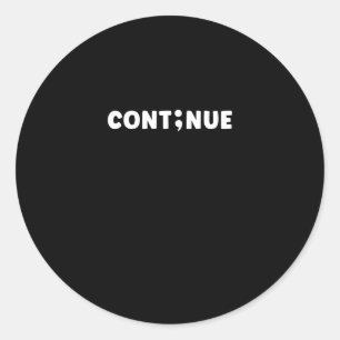 Sticker Rond Semicolon Journée de prévention du suicide