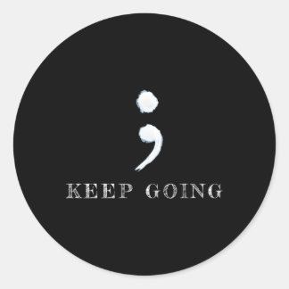 Sticker Rond Semicolon Projet Tal Sensibilisation à la santé