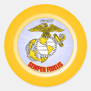 Sticker Rond Semper Fi [EGA]