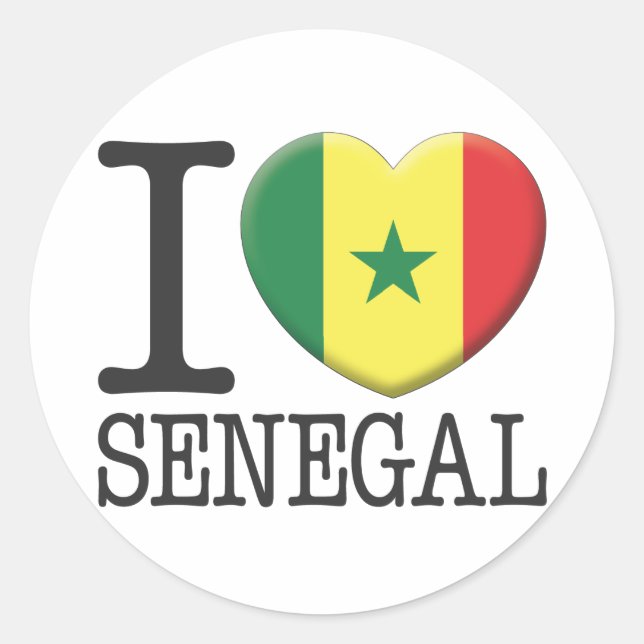 Sticker Rond Sénégal (Devant)