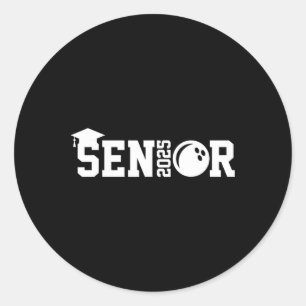 Sticker Rond Senior 2025 Bowling Player Cl Of 2025 Graduation S