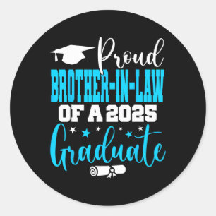 Sticker Rond Senior 2025 Fier Frère En Droit D'Un Cl De 2025 G