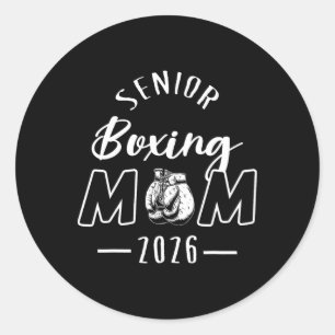 Sticker Rond Senior Boxing Mom 2026 Senior Mom Cl Of 2026