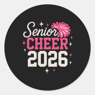 Sticker Rond Senior Cheer Cl de 2026 Cheerleading Seniors 26 Pi