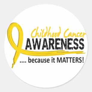 Sticker Rond Sensibilisation 2 Cancer de l'enfance
