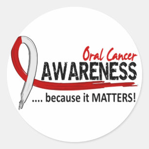 Sticker Rond Sensibilisation 2 Cancer oral