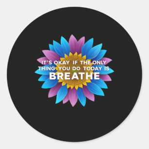 Sticker Rond Sensibilisation à la dépression Prévention du suic