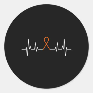 Sticker Rond Sensibilisation à la leucémie Cancer du sang Orang
