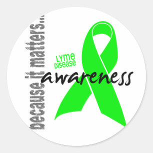 Sticker Rond Sensibilisation à la maladie de Lyme