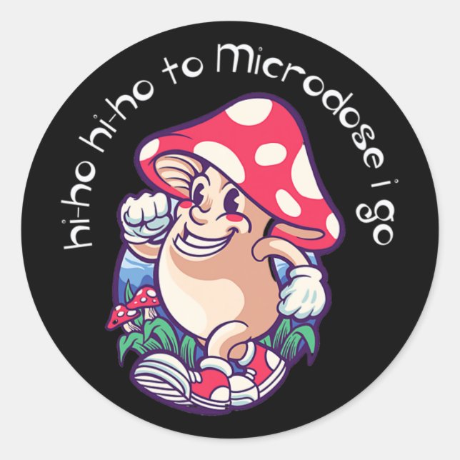 Sticker Rond Sensibilisation à la microbiologie des champignons (Devant)