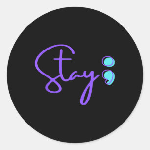 Sticker Rond Sensibilisation à la prévention du suicide au sémo